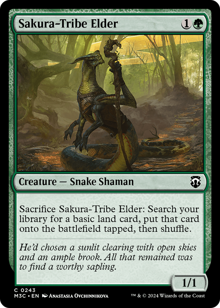 Sakura-Tribe Elder (Ripple Foil) [Modern Horizons 3 Commander]