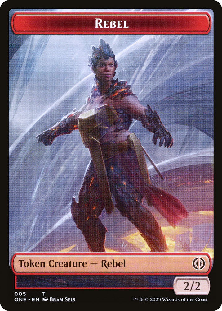 Rebel // Drone Double-Sided Token [Phyrexia: All Will Be One Tokens]