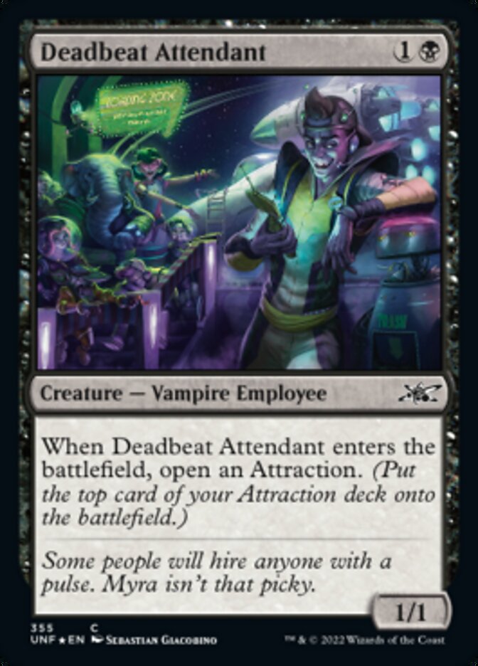 Deadbeat Attendant (Galaxy Foil) [Unfinity]