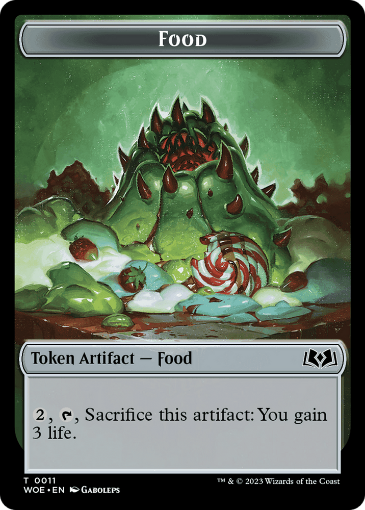 Faerie // Food (0011) Double-Sided Token [Wilds of Eldraine Tokens]