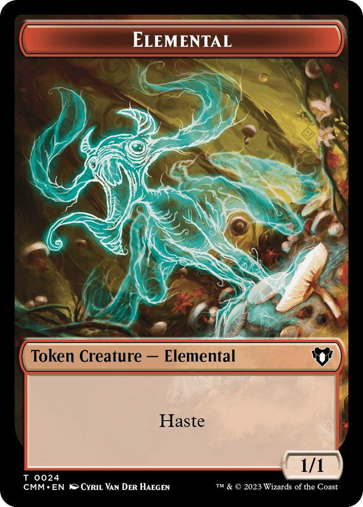 Elemental (0024) // Emblem - Teferi, Temporal Archmage Double-Sided Token [Commander Masters Tokens]