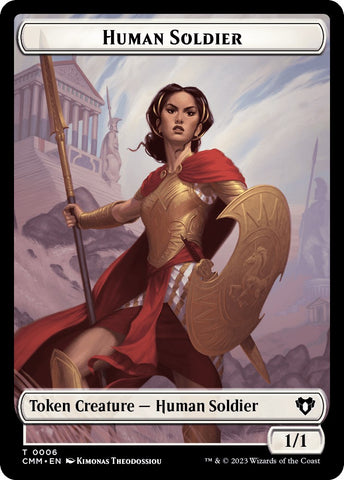 Human Soldier // Elemental (0037) Double-Sided Token [Commander Masters Tokens]