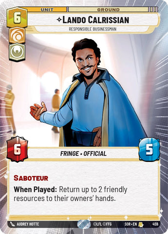 Lando Calrissian - Responsible Businessman (Hyperspace) (459) [Spark of Rebellion]