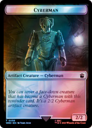 Dalek // Cyberman Double-Sided Token (Surge Foil) [Doctor Who Tokens]