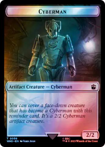 Copy // Cyberman Double-Sided Token (Surge Foil) [Doctor Who Tokens]