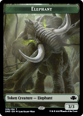 Elephant // Marit Lage Double-Sided Token [Dominaria Remastered Tokens]