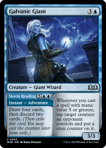 Galvanic Giant // Storm Reading [Wilds of Eldraine]