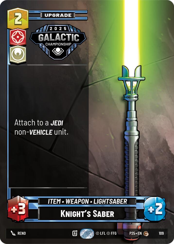 Knight's Saber (109) (109) [Organized Play Promos]