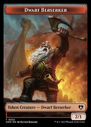 Elemental (0026) // Dwarf Berserker Double-Sided Token [Commander Masters Tokens]