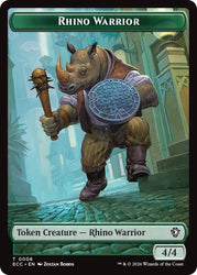 Rhino Warrior // Elemental (0010) Double-Sided Token [Lorwyn Eclipsed Tokens]