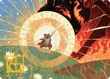 Repel Calamity Art Card (Gold-Stamped Signature) [Secrets of Strixhaven Art Series]