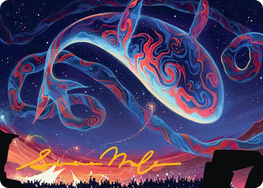 Spectacular Skywhale Art Card (Gold-Stamped Signature) [Secrets of Strixhaven Art Series]