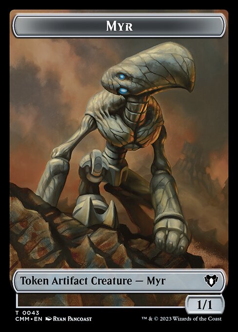 Thopter // Myr Double-Sided Token [Commander Masters Tokens]