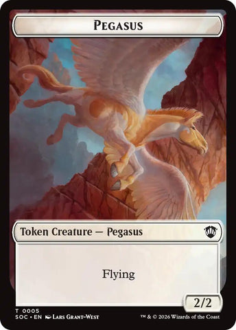 Pegasus // Inkling (0022) Double-Sided Token [Secrets of Strixhaven Commander Tokens]