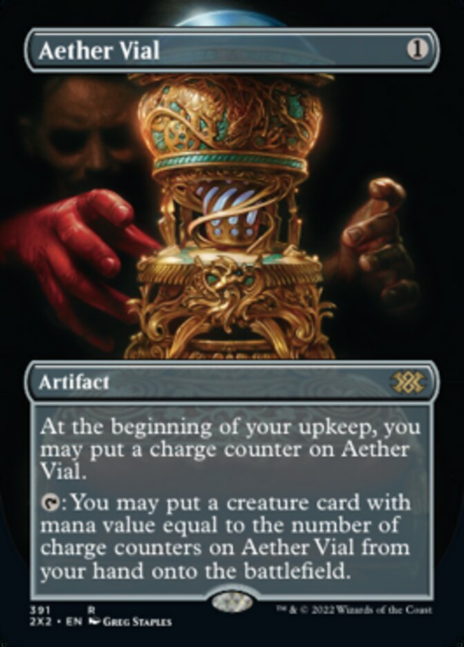 Aether Vial (Borderless Alternate Art) [Double Masters 2022]