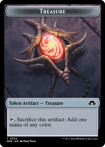 Treasure (Ripple Foil) // Copy Double-Sided Token [Modern Horizons 3 Tokens]