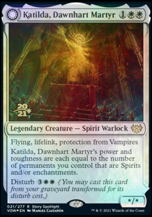 Katilda, Dawnhart Martyr // Katilda's Rising Dawn [Innistrad: Crimson Vow Prerelease Promos]