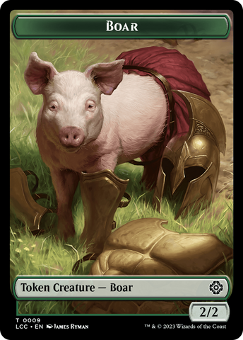 Boar // Merfolk (0003) Double-Sided Token [The Lost Caverns of Ixalan Commander Tokens]