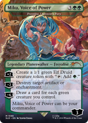 Miku, Voice of Power - Freyalise, Llanowar's Fury [Secret Lair Drop Series]