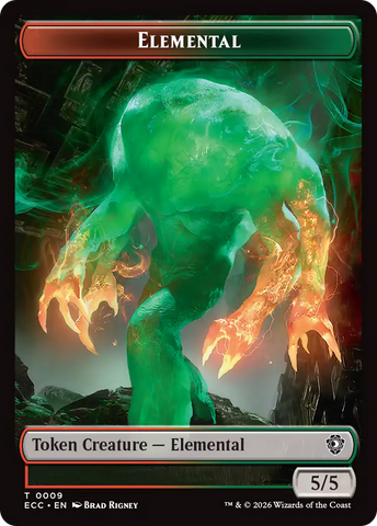 Elemental (0002) // Elemental (0009) Double-Sided Token [Lorwyn Eclipsed Tokens]