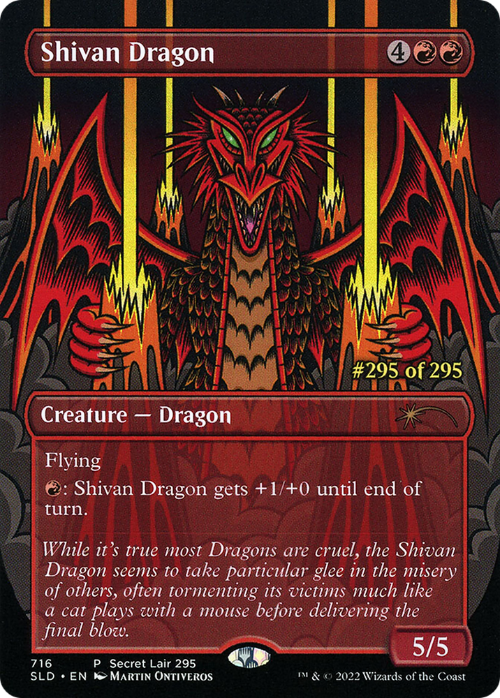 Shivan Dragon (Serialized) [Secret Lair Drop Promos]