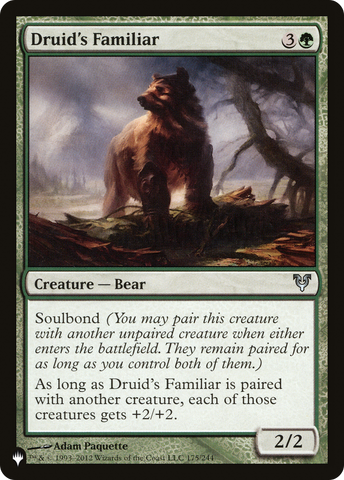 Druid's Familiar [The List]