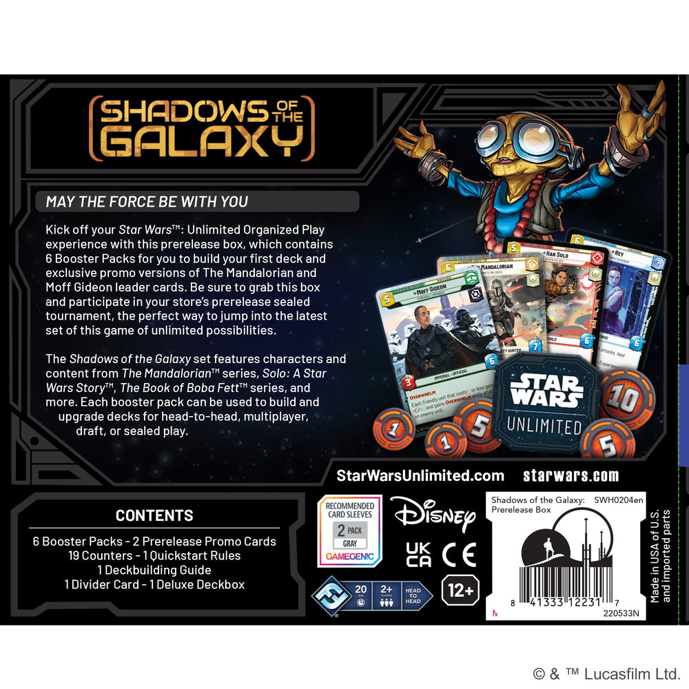 Star Wars: Unlimited - Shadows of the Galaxy Prerelease Kit