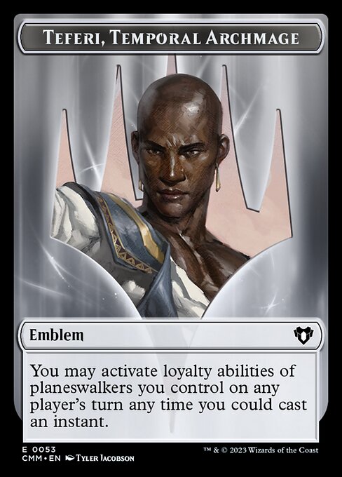 Servo // Emblem - Teferi, Temporal Archmage Double-Sided Token [Commander Masters Tokens]