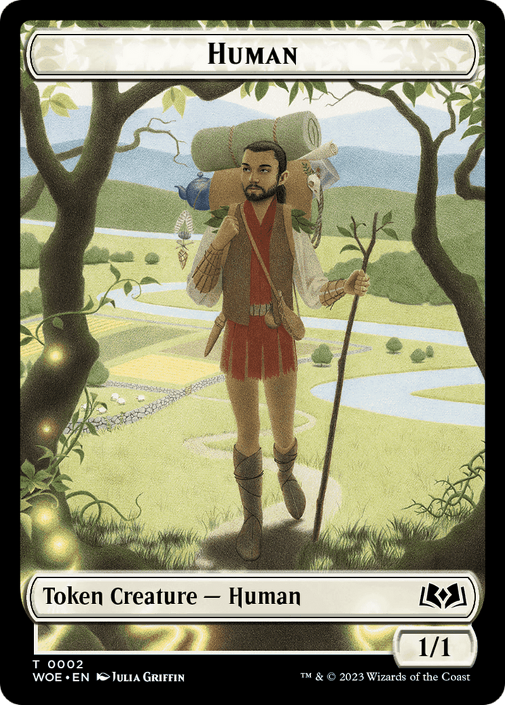 Human // Food (0011) Double-Sided Token [Wilds of Eldraine Tokens]