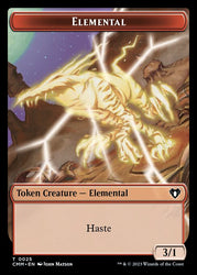 Spirit (0039) // Elemental (0025) Double-Sided Token [Commander Masters Tokens]