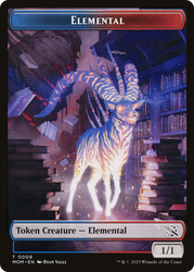 Elemental (09) // Spirit (13) Double-Sided Token [March of the Machine Tokens]