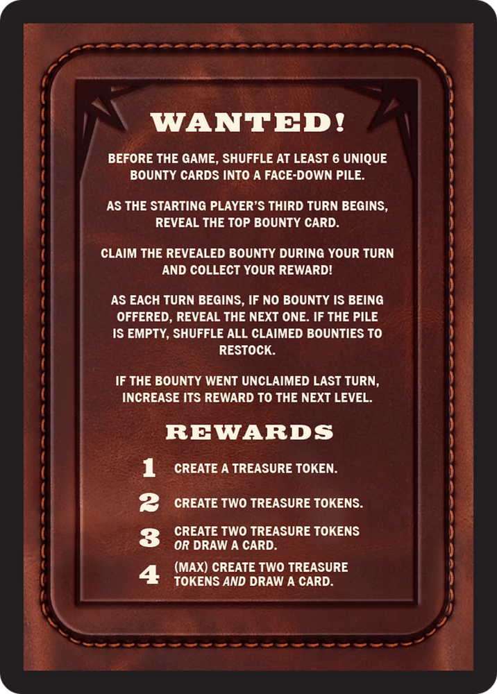 Bounty: The Outsider // Bounty Rules Double-Sided Token [Outlaws of Thunder Junction Commander Tokens]