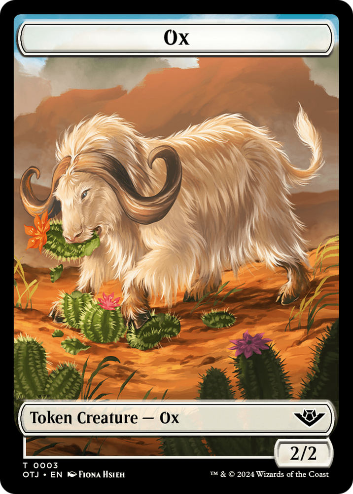 Ox // Plot Double-Sided Token [Outlaws of Thunder Junction Tokens]