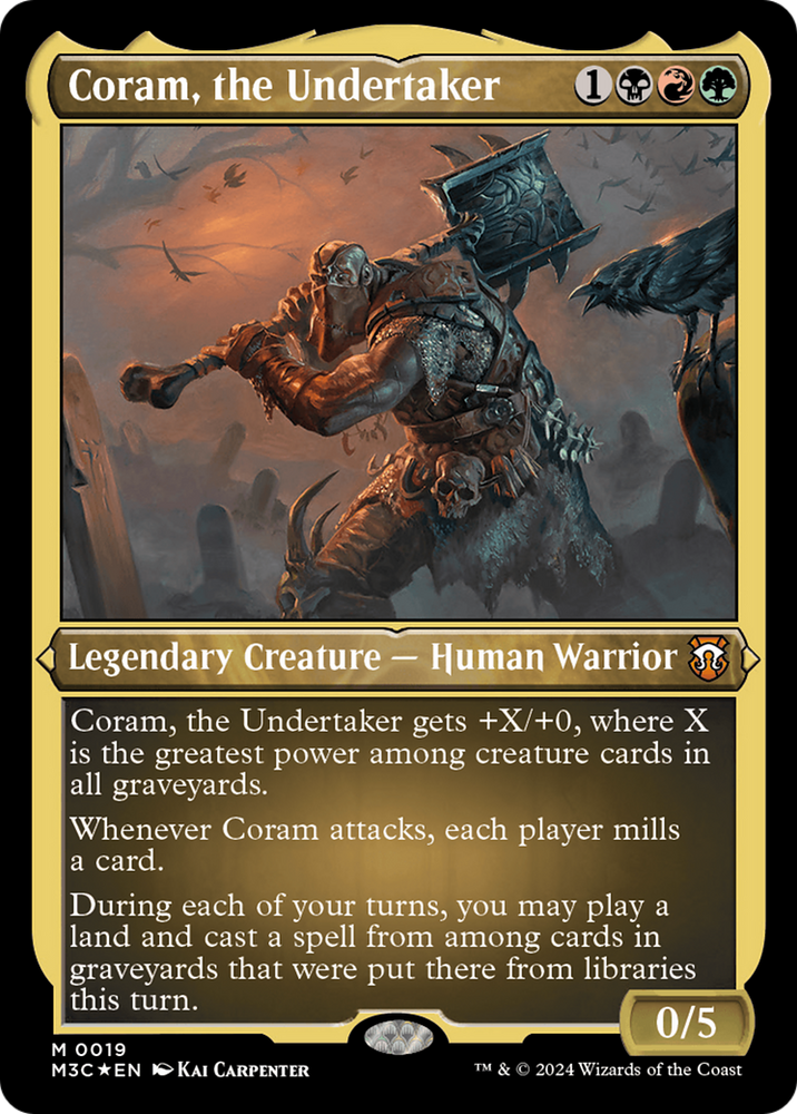 Coram, the Undertaker (Foil Etched) [Modern Horizons 3 Commander]