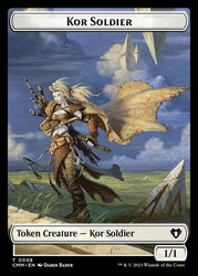 Saproling // Kor Soldier Double-Sided Token [Commander Masters Tokens]