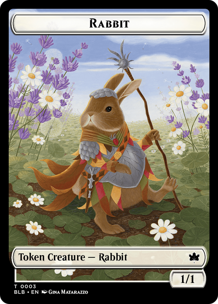 Agate Instigator // Rabbit Double-Sided Token [Bloomburrow Commander Tokens]