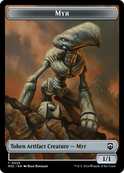 Construct // Myr Double-Sided Token [Modern Horizons 3 Commander Tokens]