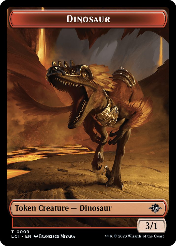 Copy // Dinosaur (0009) Double-Sided Token [The Lost Caverns of Ixalan Tokens]