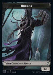 Horror // Centaur Double-Sided Token [Commander Legends: Battle for Baldur's Gate Tokens]