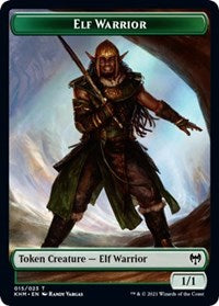 Elf Warrior // Demon Berserker Double-Sided Token [Kaldheim Tokens]