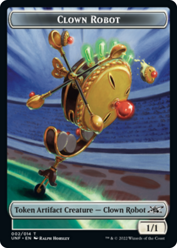 Clown Robot (002) // Storm Crow Double-Sided Token [Unfinity Tokens]