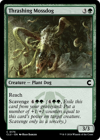 Thrashing Mossdog [Ravnica: Clue Edition]