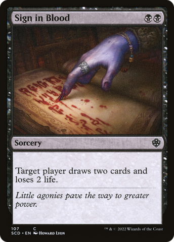 Sign in Blood [Starter Commander Decks]