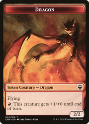 Dragon // Soldier Double-Sided Token [Commander Legends Tokens]