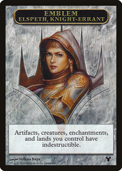 Emblem - Elspeth, Knight-Errant // Soldier Double-Sided Token [Modern Event Deck 2014 Tokens]