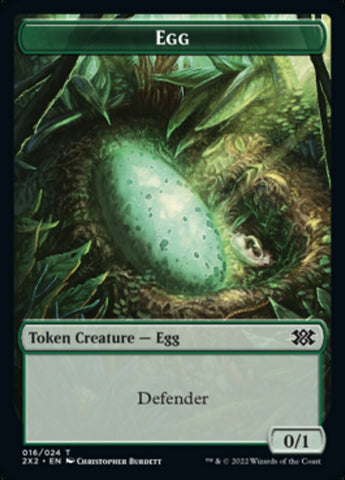 Egg // Monk Double-Sided Token [Double Masters 2022 Tokens]