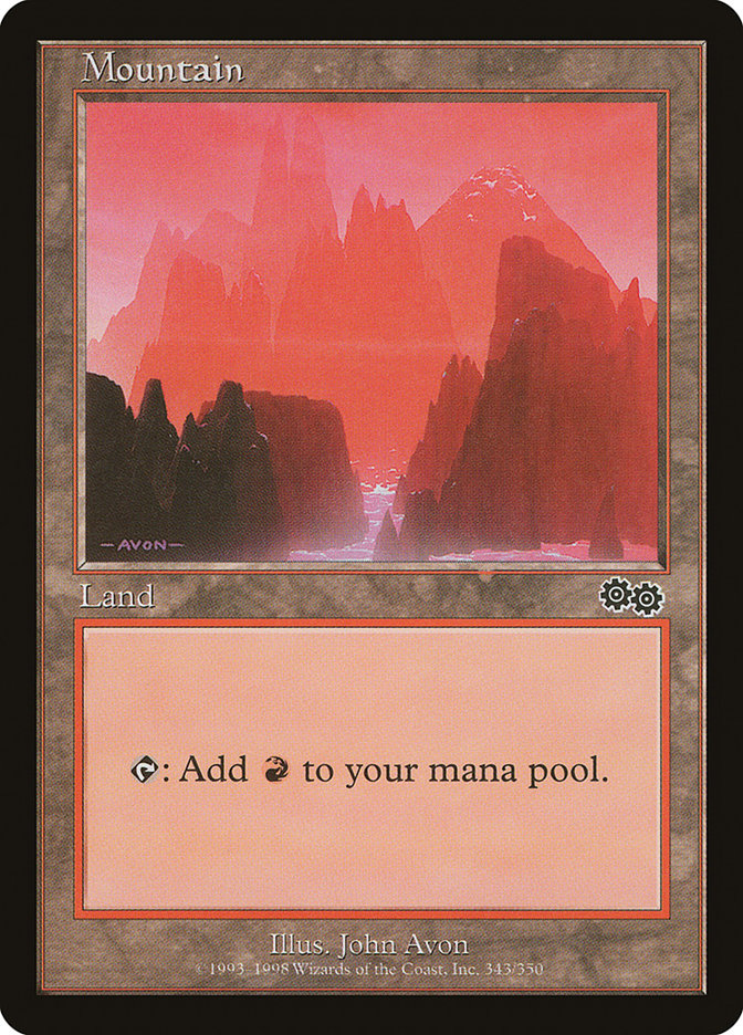 Mountain (343) [Urza's Saga]