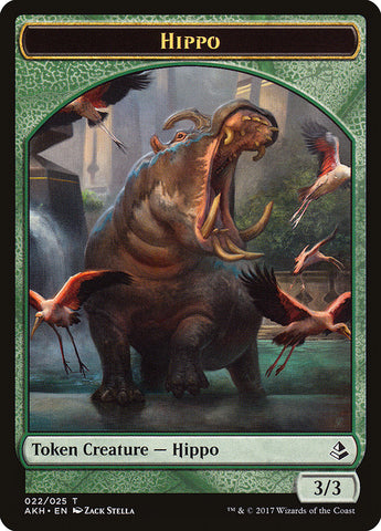 Aven Wind Guide // Hippo Double-Sided Token [Amonkhet Tokens]