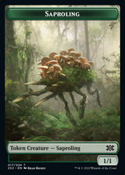 Saproling // Monk Double-Sided Token [Double Masters 2022 Tokens]