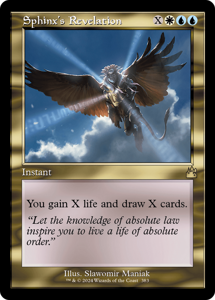 Sphinx's Revelation (Retro Frame) [Ravnica Remastered]